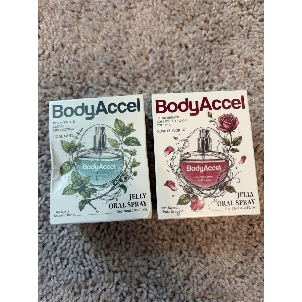 BodyAccel Jelly Mouth Freshener Cool Mint & Rose Flavor- Bundle x2